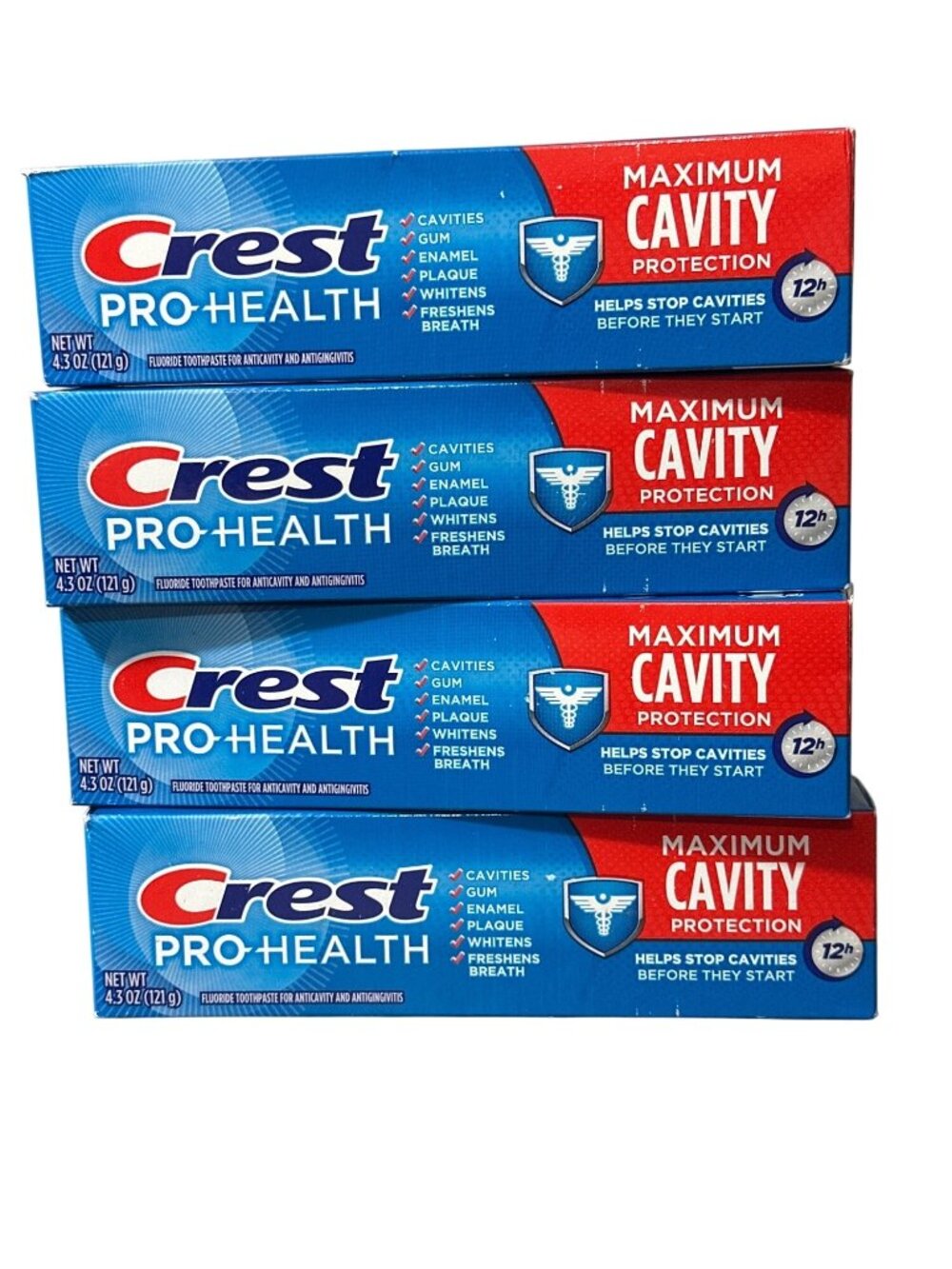 4pk- Crest Pro-Health Fluoride Toothpaste Maximum Cavity Protection